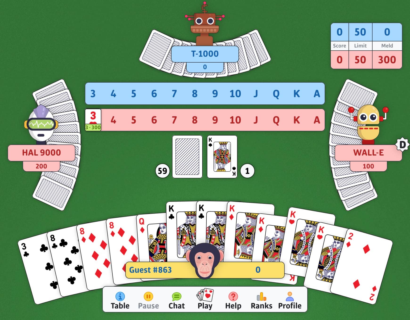 Canasta - Online & Free | Play Classic Card Games