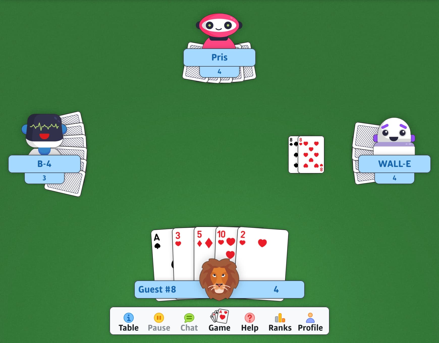 Play free Old Maid online - Old Maid card game screenshot